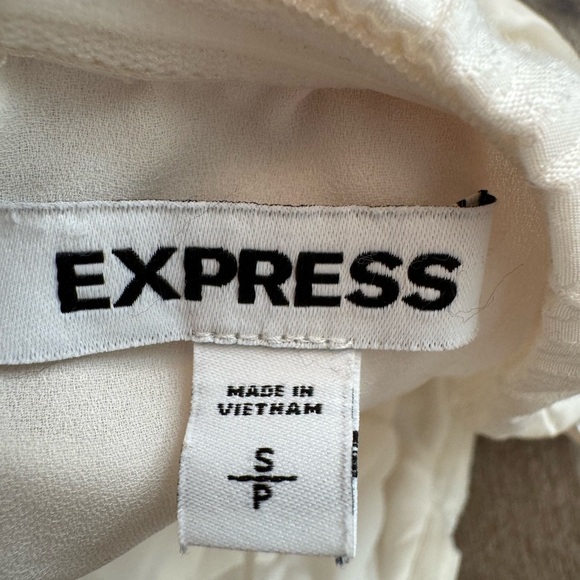 Express Ivory Strapless Ruffle Tank Top - Picture 6 of 8